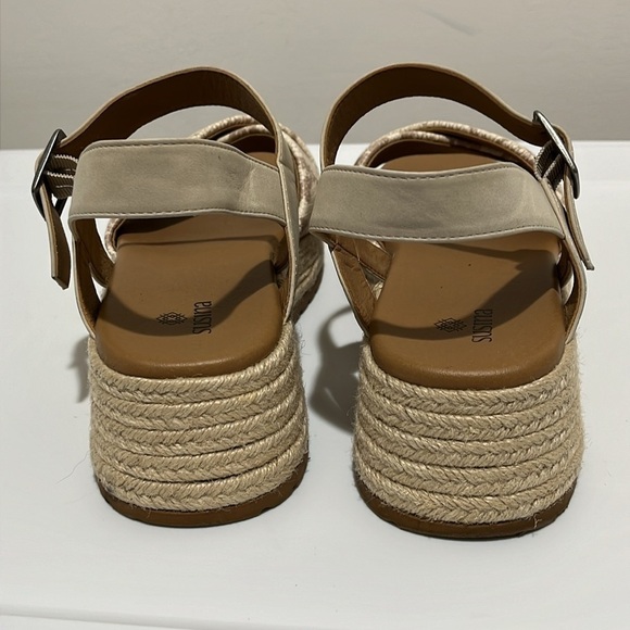Susina Marli Strappy Espadrille Flatform Sandal Snakeskin Print Women's Size 10 - Picture 9 of 14